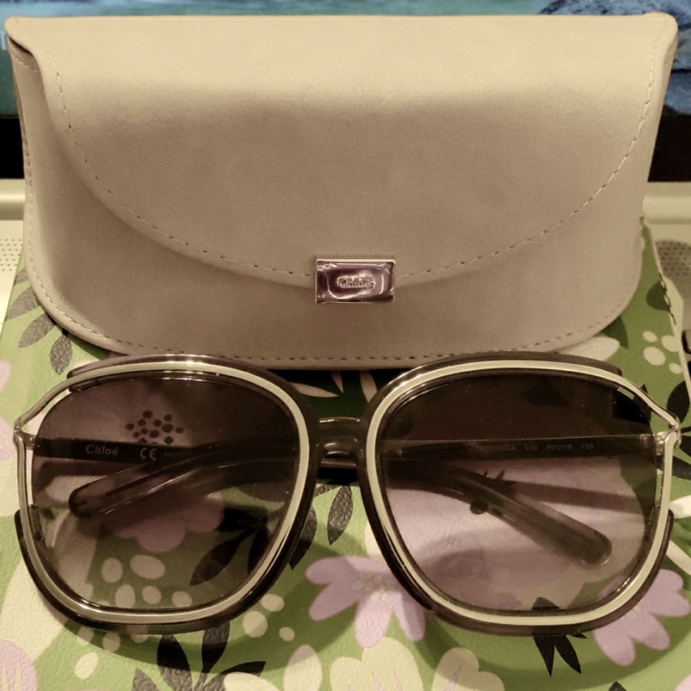 Chloe Olive and Gold Sunglasses